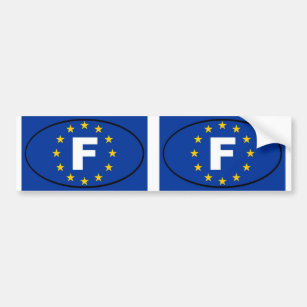 Frankreich - Oval Europäische Gewerkschaft Autoaufkleber