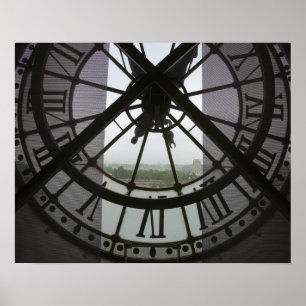 Frankreich, Paris. Blick über die Seine durch Poster
