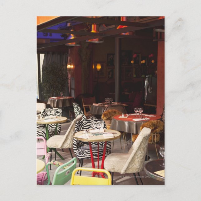 Frankreich, Paris, Café Postkarte (Vorderseite)