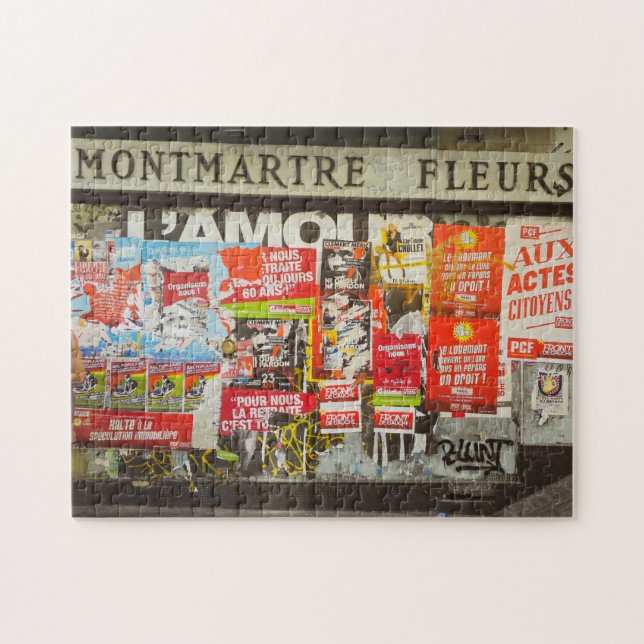 Frankreich Paris City Montmartre Fleurs Area Puzzle (Horizontal)
