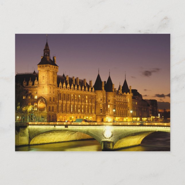 Frankreich, Paris, Conciergerie und Seine Postkarte (Vorderseite)