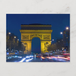 Frankreich, Paris. Der Arc de Triomphe und die Postkarte