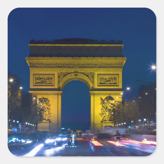 Frankreich, Paris. Der Triumphbogen und der Quadratischer Aufkleber (Vorderseite)