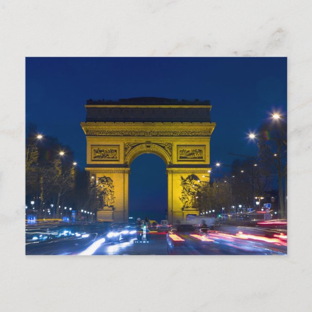 Frankreich, Paris Der Triumphbogen und die Postkarte (Vorderseite)