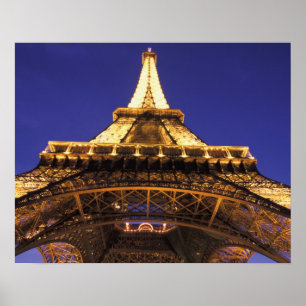 FRANKREICH, Paris Eiffelturm, Abendansicht Poster