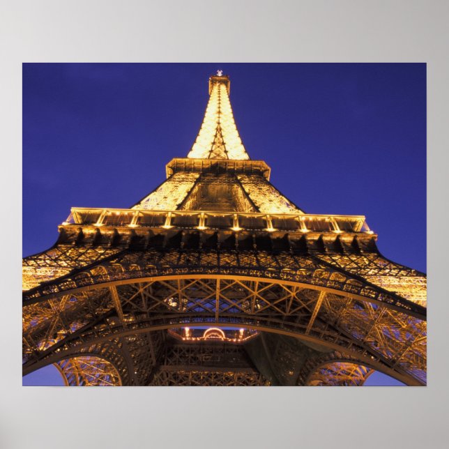 FRANKREICH, Paris Eiffelturm, Blick auf den Abend Poster (Vorne)