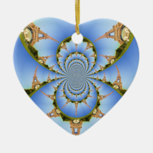 Frankreich Paris Eiffelturm Kaleidoskop Blau Liebl Keramikornament