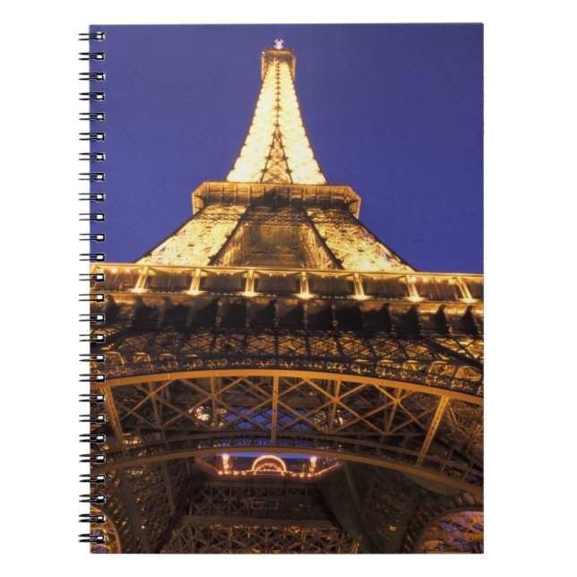 FRANKREICH, Paris Eiffelturm, Sicht auf den Abend Notizblock (Vorderseite)