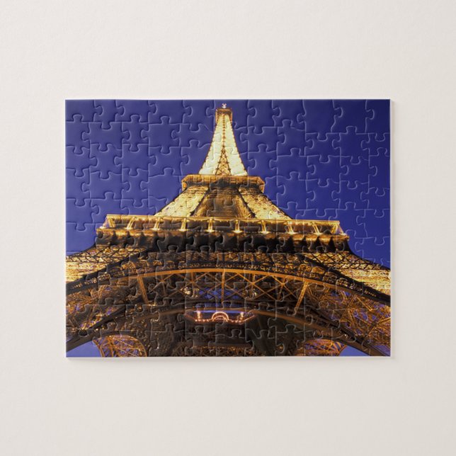 FRANKREICH, Paris Eiffelturm, Sicht auf den Abend Puzzle (Horizontal)