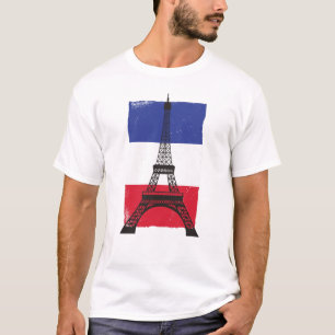 Frankreich Paris Französische Flagge T-Shirt