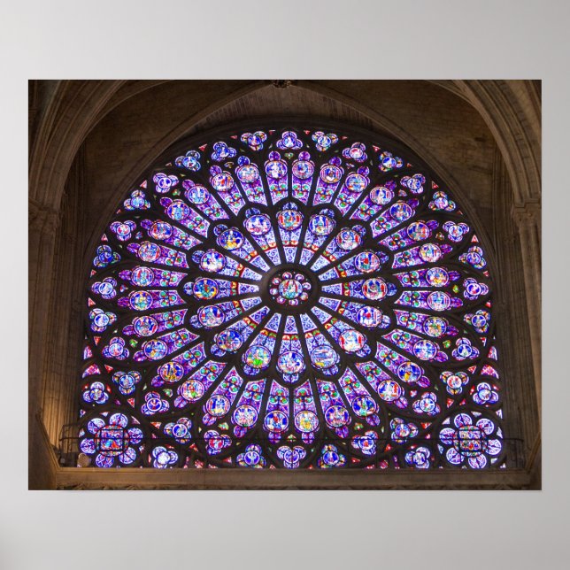 Frankreich, Paris Innenausstattung aus Buntglas Poster (Vorne)