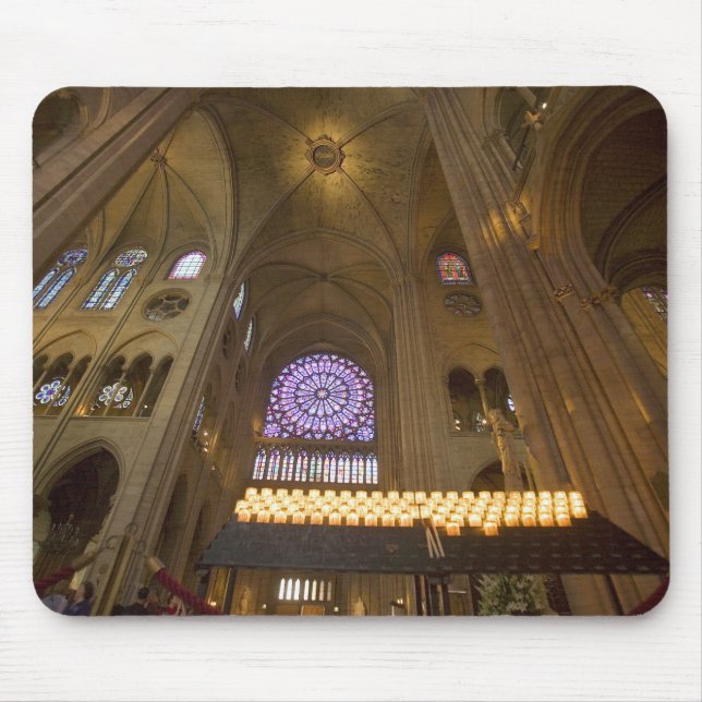 Frankreich, Paris. Inneres der Kathedrale Notre Da Mousepad (Vorne)