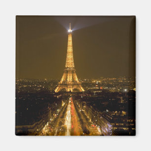 Frankreich, Paris. Nachtansicht des Eiffelturms Magnet