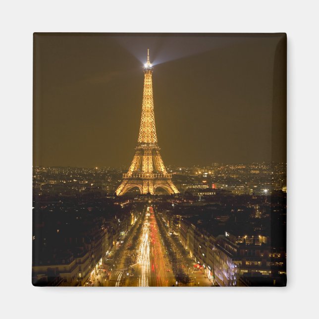 Frankreich, Paris Nachtblick auf den Eiffelturm Magnet (Vorne)