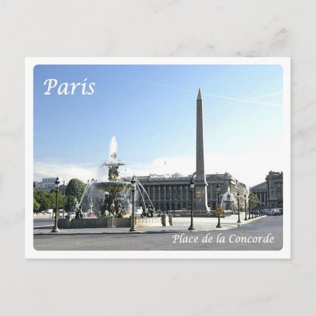 Frankreich - Paris - Place de la Concorde - Postkarte (Vorderseite)