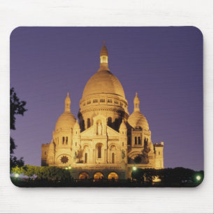 Frankreich, Paris, Sacré-Coeur bei Nacht. Mousepad