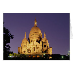 Frankreich, Paris, Sacré-Cœur bei Dämmerung.