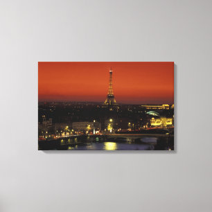 Frankreich, Paris Sonnenuntergang Blick auf den Ei Leinwanddruck