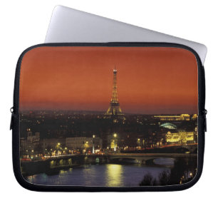 Frankreich, Paris Sonnenuntergang Blick auf Eiffel Laptopschutzhülle