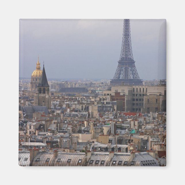 Frankreich, Paris, Stadtbild mit Eiffelturm Magnet (Vorne)