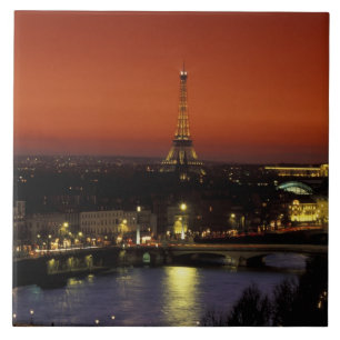 Frankreich, Paris Sunset View Eiffelturm und Fliese