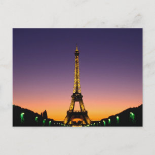 Frankreich, Paris, Tour Eiffel bei Sonnenuntergang Postkarte