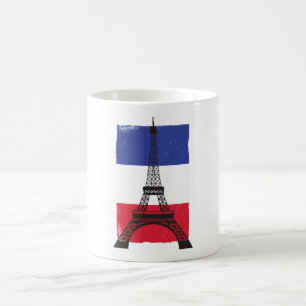 Frankreich - Pariser Flagge Kaffeetasse