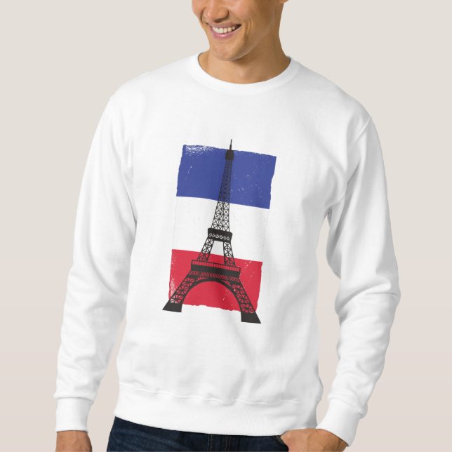 Frankreich - Pariser Flagge Sweatshirt (Vorderseite)