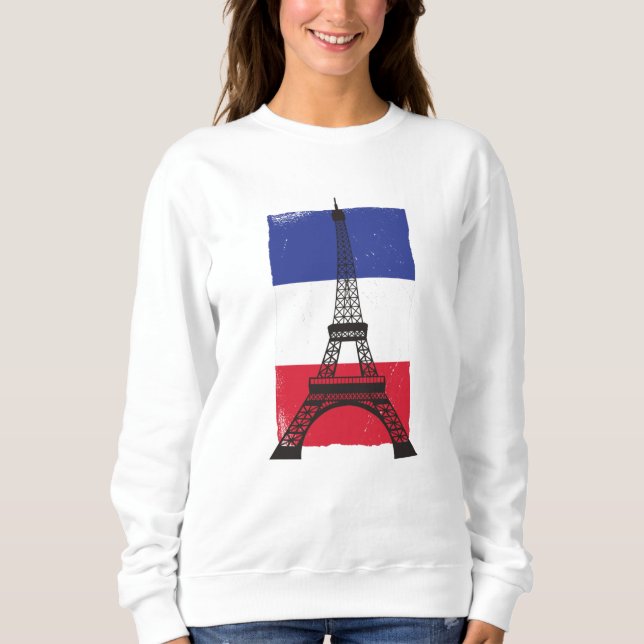 Frankreich - Pariser Flagge Sweatshirt (Vorderseite)