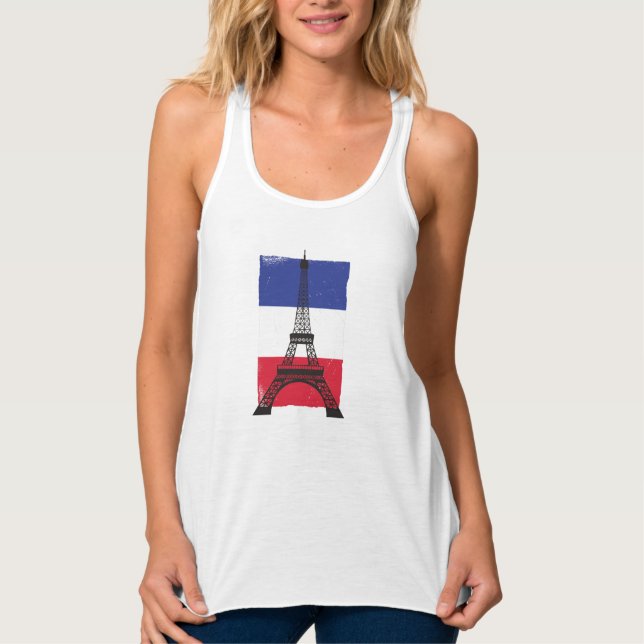 Frankreich - Pariser Flagge Tank Top (Vorderseite)