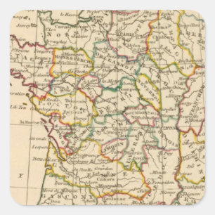 Frankreich, Provinzen Quadratischer Aufkleber
