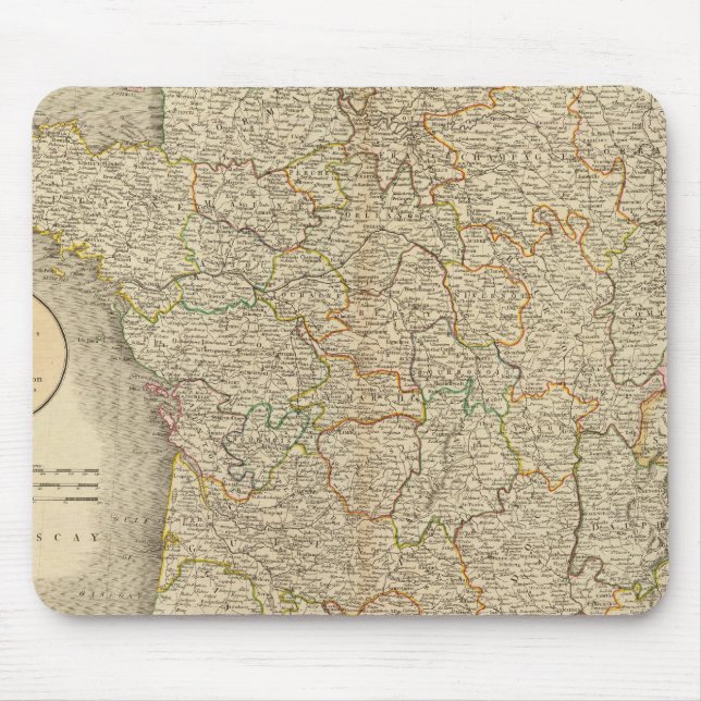 Frankreich Provinzgrenzen Mousepad (Vorne)