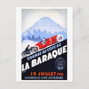 Frankreich Racing Vintage-Reiseposter Restauriert Postkarte