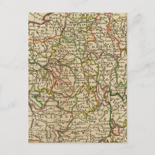 Frankreich, Regierungen Postkarte (Vorderseite)