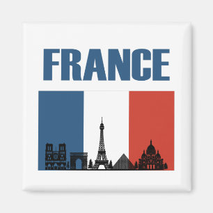 Frankreich Reisen - Paris City Skyline Französisc Magnet