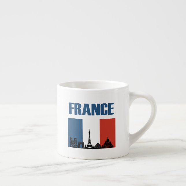 Frankreich Reisen - Paris City Skyline Französisch Espressotasse (Rechts)