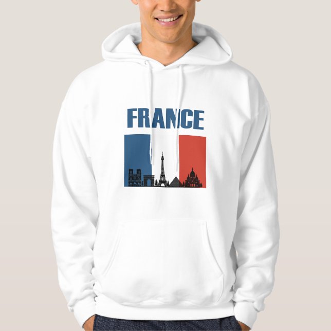 Frankreich Reisen - Paris City Skyline Französisch Hoodie (Vorderseite)