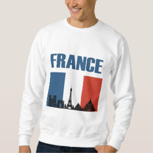 Frankreich Reisen - Paris City Skyline Französisch Sweatshirt