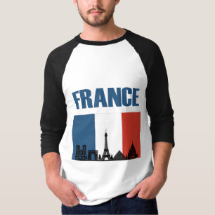 Frankreich Reisen - Paris City Skyline Französisch T-Shirt