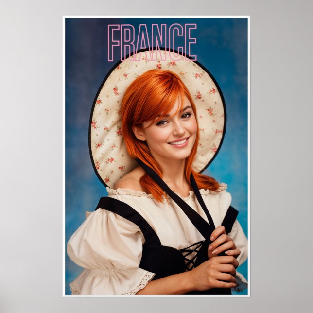 Frankreich Reiseplakat Poster (Vorne)