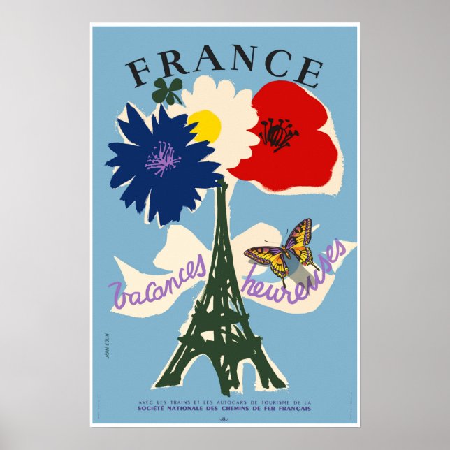 Frankreich, Reiseplakat Poster (Vorne)
