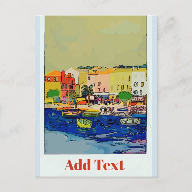 Frankreich Reiseplakat Postkarte (Vorderseite)