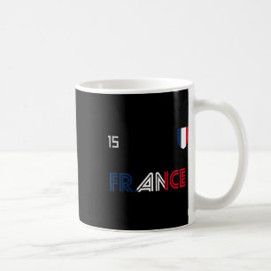 Frankreich Retro Fußball französische Flagge  Kaffeetasse