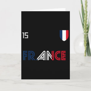 Frankreich Retro-Fußball französische Flagge  Karte