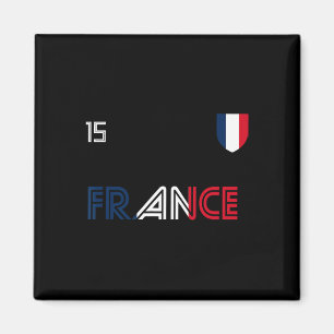 Frankreich Retro Fußball Französische Flagge Magnet
