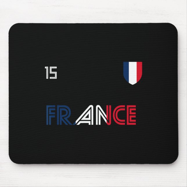 Frankreich Retro Fußball Französische Flagge  Mousepad (Vorne)