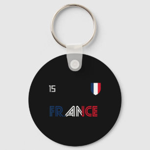 Frankreich Retro-Fußball französische Flagge  Schlüsselanhänger