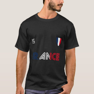 Frankreich Retro-Fußball französische Flagge T-Shirt