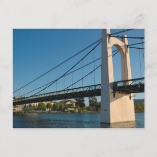 Frankreich, Rhone-Alpes, Condrieu, Brücke über 2 Postkarte