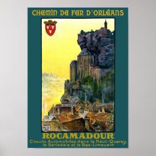 Frankreich Rocamadour Vintage Travel Poster restau